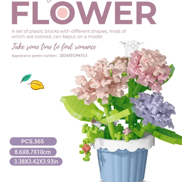 Building block flower potted plant assembly toy - Image 2