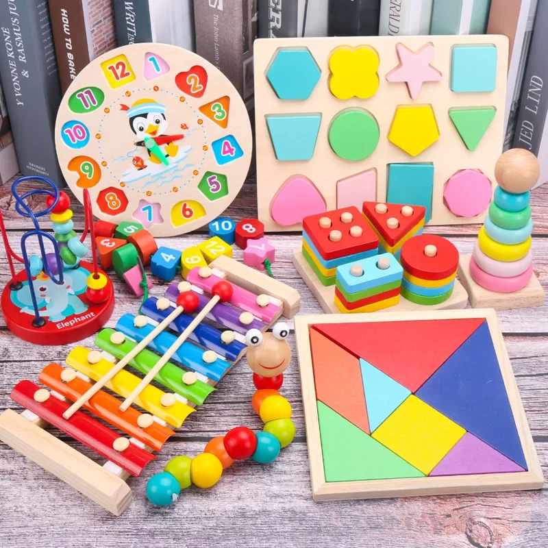 Baby Educational Toy Montessori Wooden 3D Toys