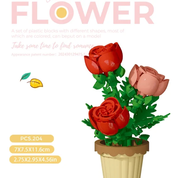 Building block flower potted plant assembly toy - Image 5