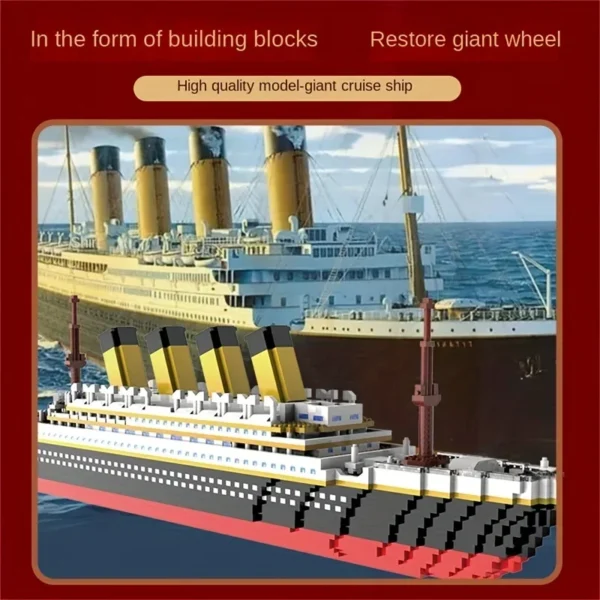 Titanic cruise ship small particle assembly building blocks - Image 3