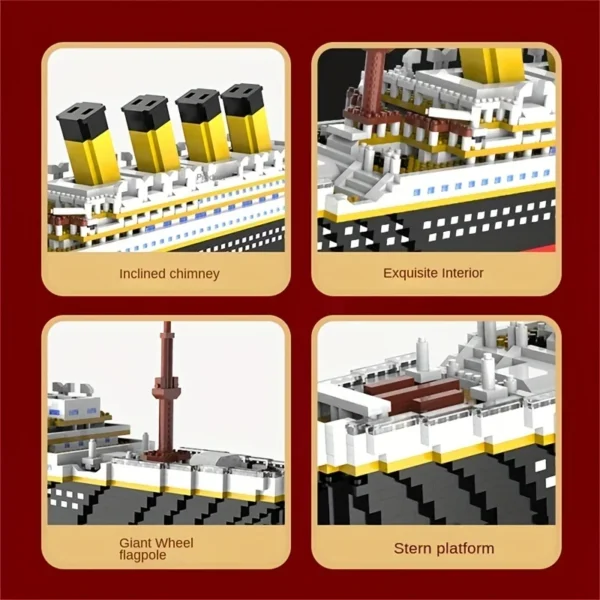 Titanic cruise ship small particle assembly building blocks - Image 4