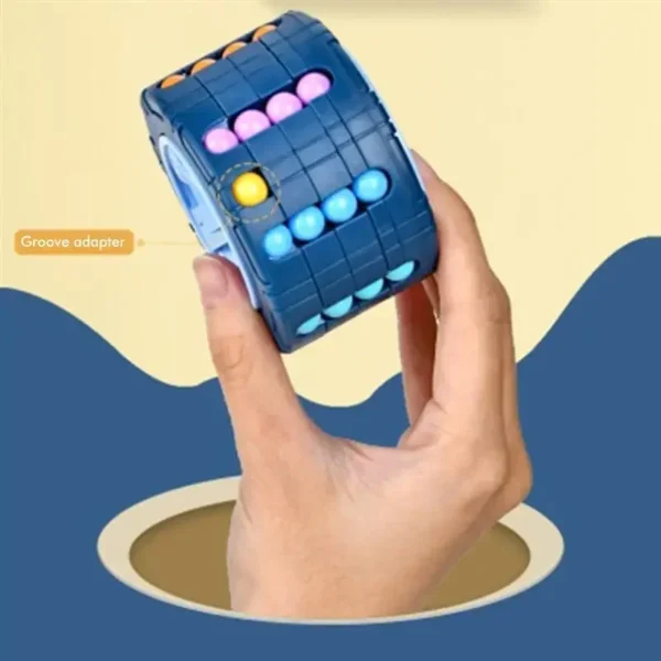3D Cylinder Cube Toy Magical Bean Gyro Rotate Slide - Image 2
