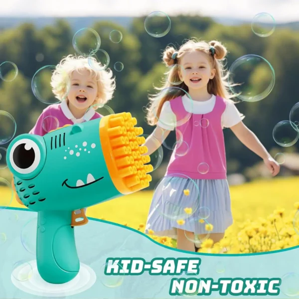 40 Hole Dinosaur Bubble Gun Handheld Bubble Machine - Image 5