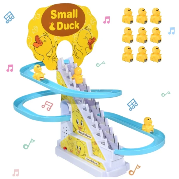 Climbing Stairs Track Toys Electric Duck DIY Rail Racing - Image 2