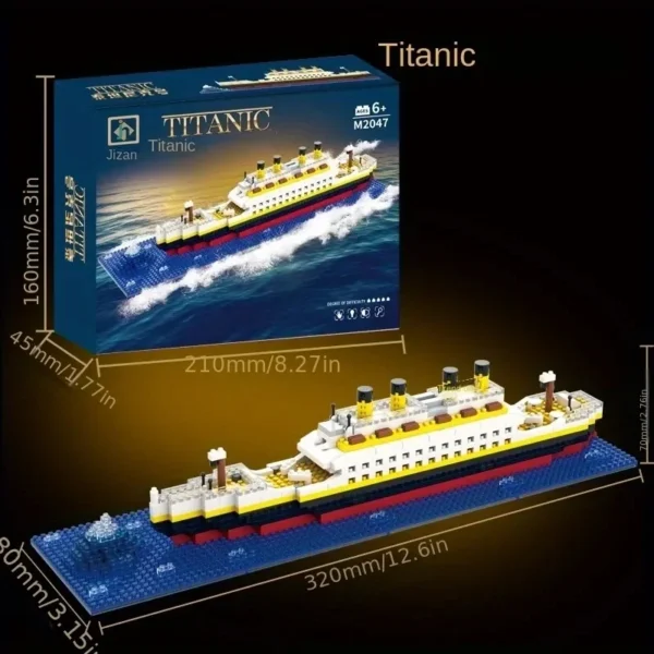 Titanic cruise ship small particle assembly building blocks - Image 6