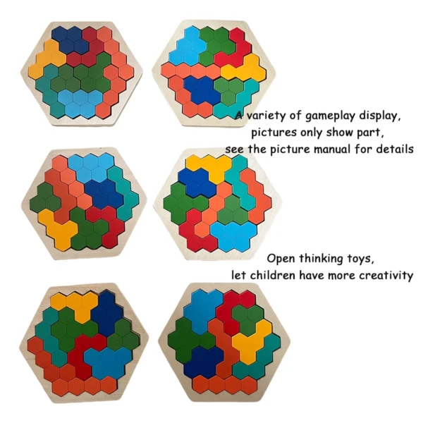 Wooden Tangram Jigsaw DIY Puzzle Kids - Image 6