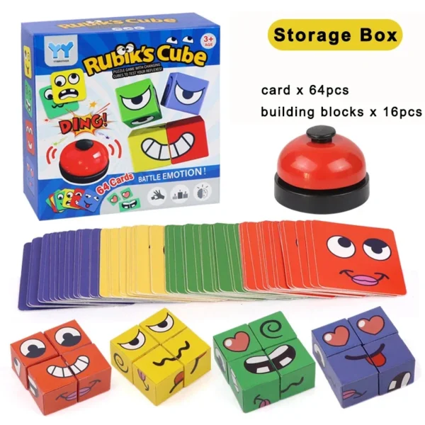Kids Face Change Expression Puzzle Building Blocks - Image 7