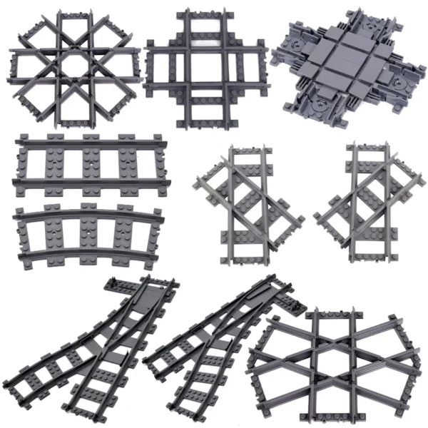 MOC City Train Rail Crossing Flexible Tracks