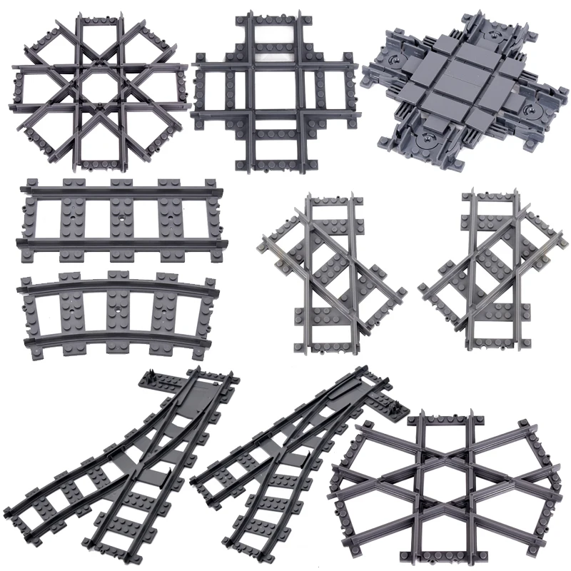MOC City Train Rail Crossing Flexible Tracks