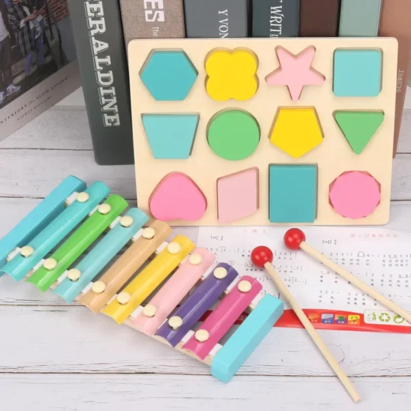 Baby Educational Toy Montessori Wooden 3D Toys - Image 2