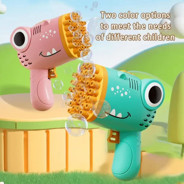 40 Hole Dinosaur Bubble Handheld Bubble Machine - Image 6