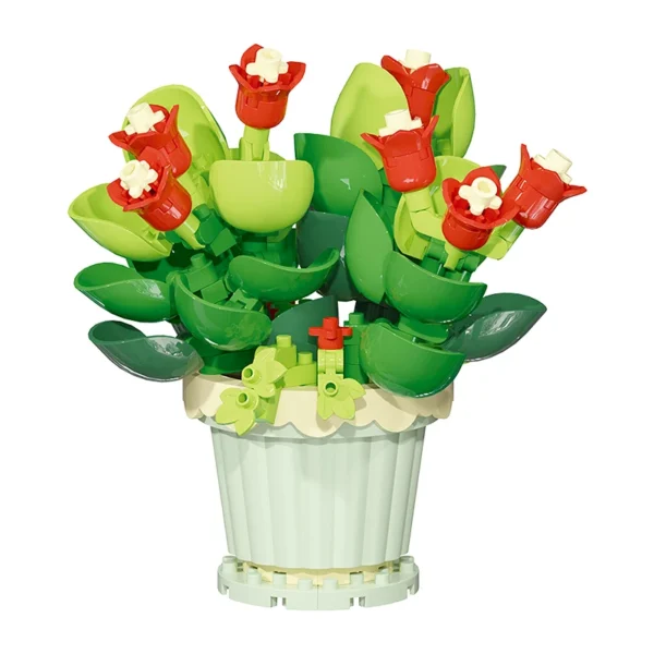 Building block flower potted plant assembly toy - Image 9