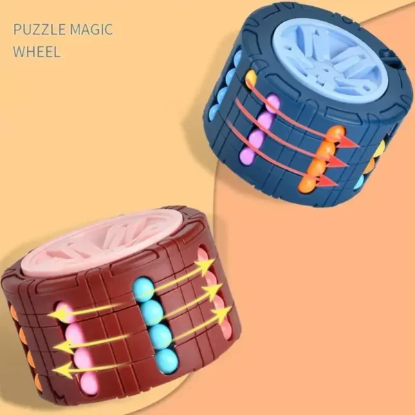 3D Cylinder Cube Toy Magical Bean Gyro Rotate Slide - Image 5