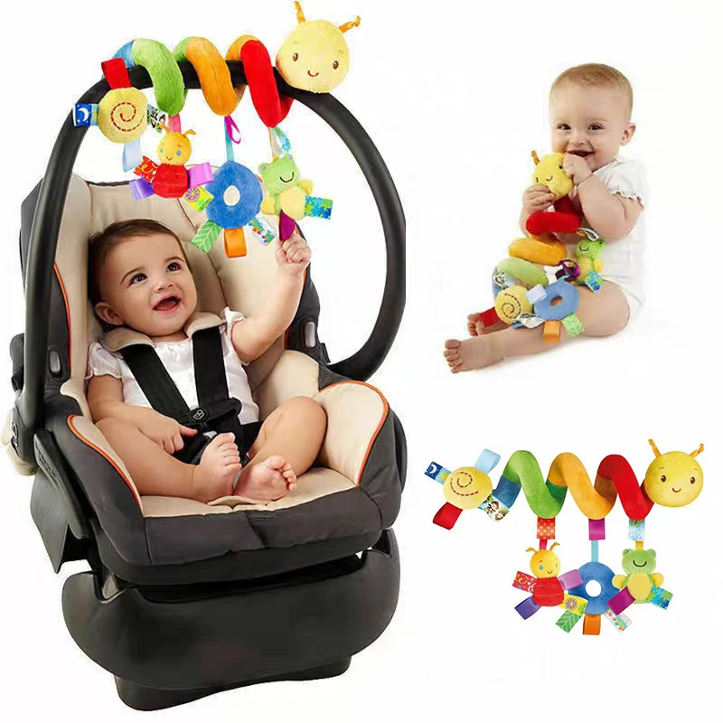 Baby Stroller Hanging Bell Plush Baby Colourful Label