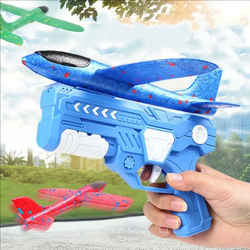 Glowing Foam Aircraft 10M Launcher Catapult Glider