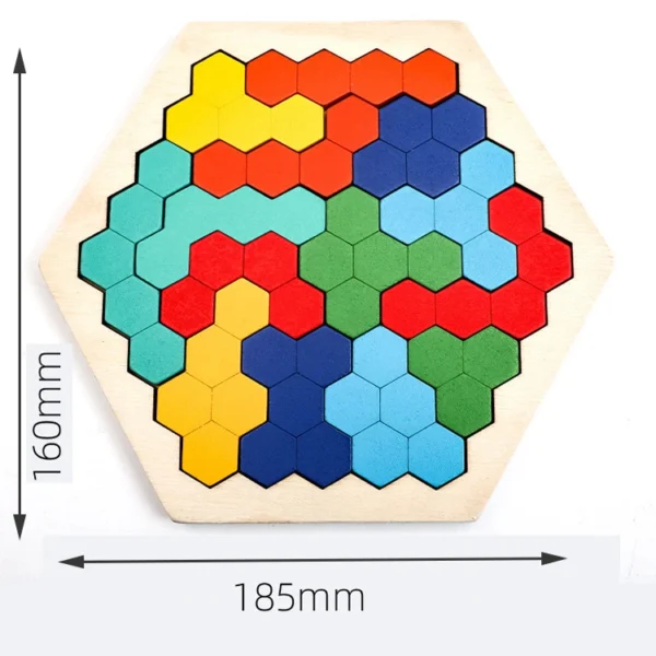 Wooden Tangram Jigsaw DIY Puzzle Kids - Image 7