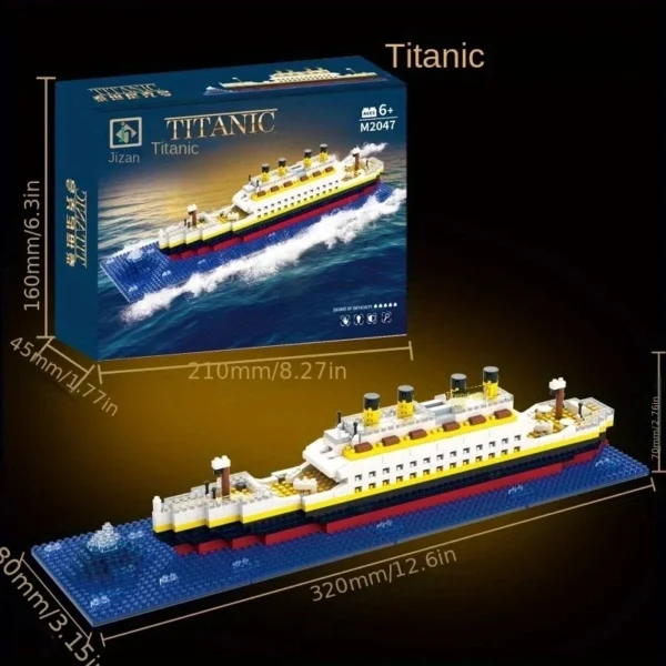 Titanic cruise ship small particle assembly building blocks - Image 6