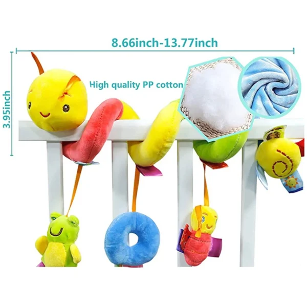 Baby Stroller Hanging Bell Plush Baby Colourful Label - Image 2