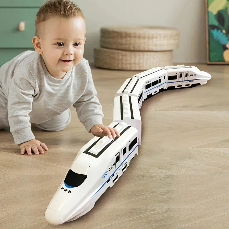 Kids DIY Simulation High Speed Railway Train Toy
