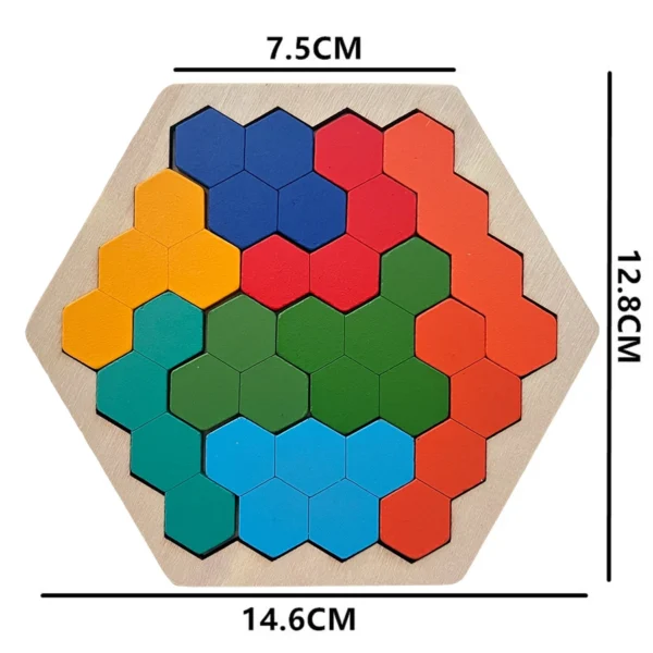 Wooden Tangram Jigsaw DIY Puzzle Kids - Image 3
