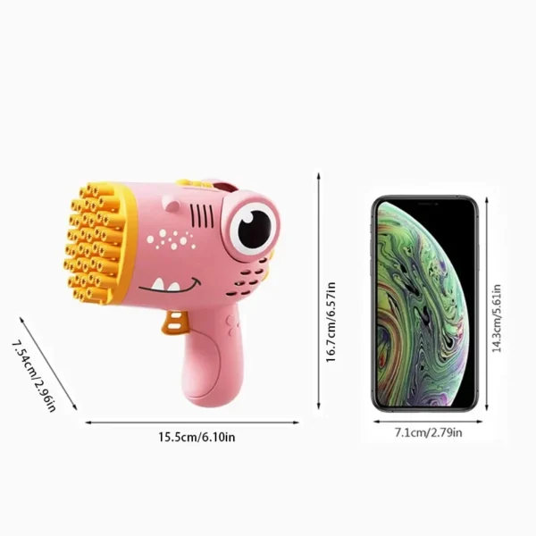 40 Hole Dinosaur Bubble Gun Handheld Bubble Machine - Image 4