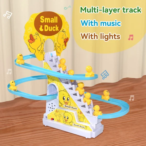 Climbing Stairs Track Toys Electric Duck DIY Rail Racing - Image 3